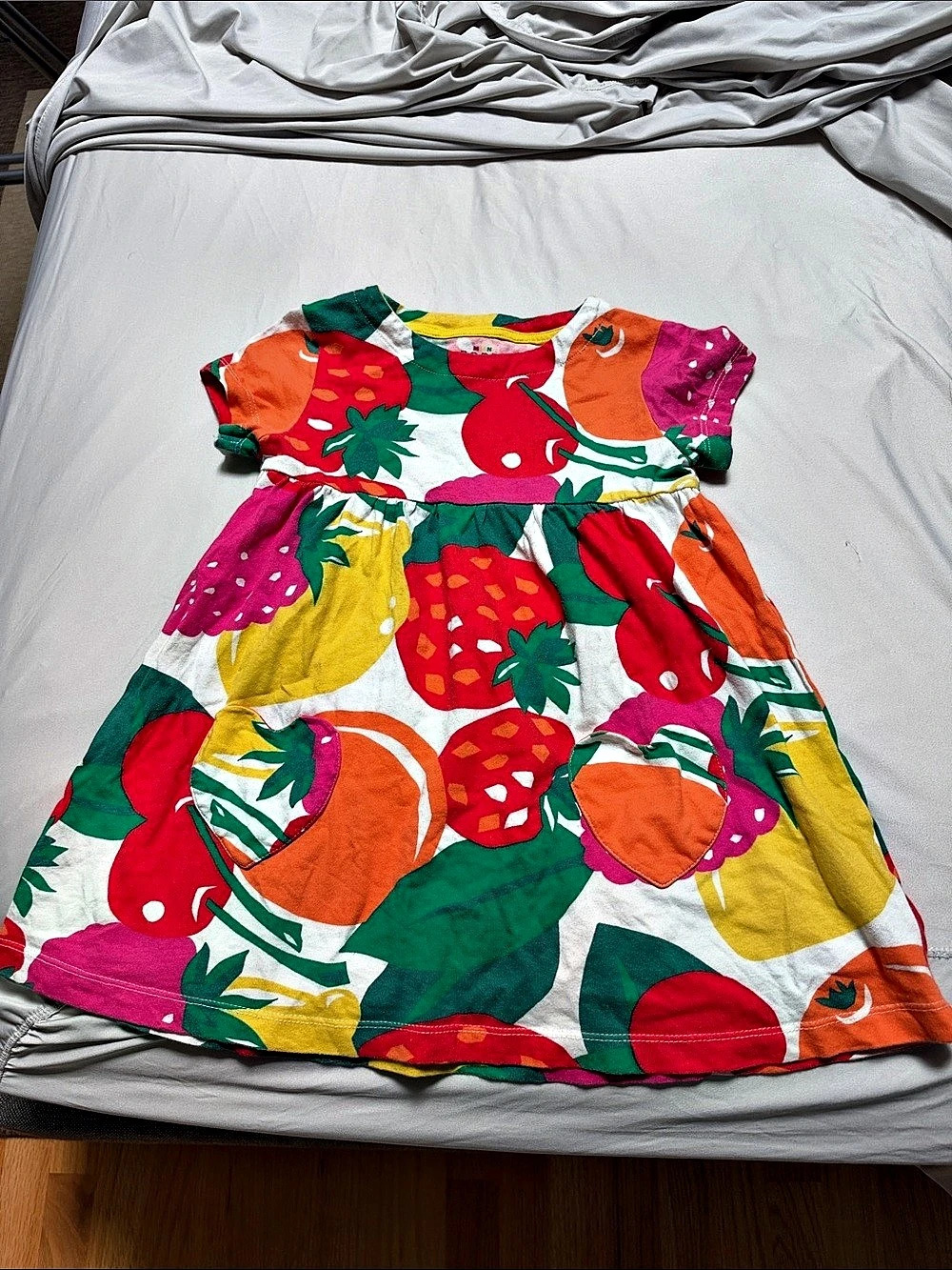 Mini Biden Kids Fruit Print Casual Dress